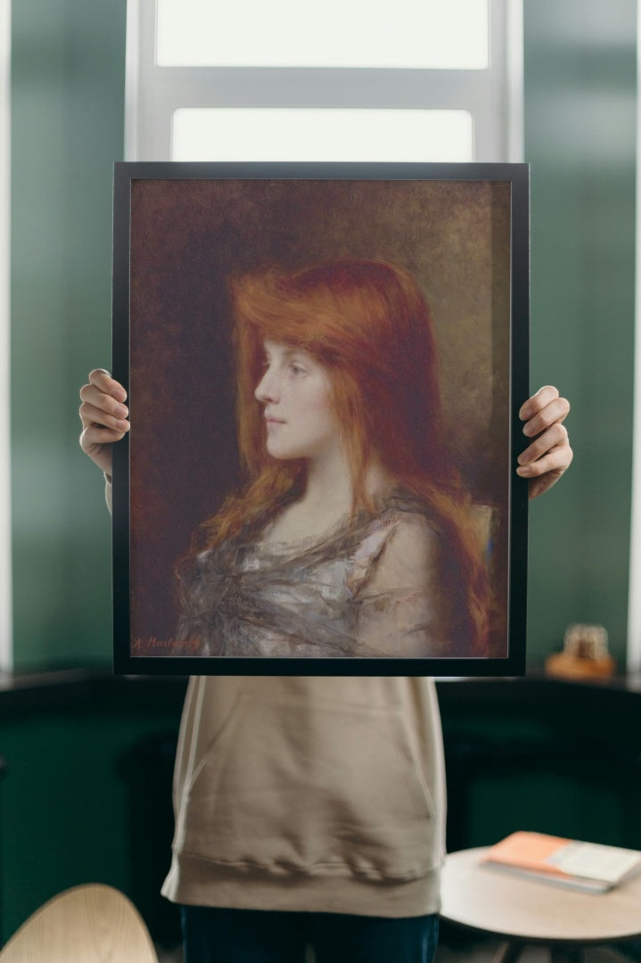 Auburn Haired Beauty by Alexei Harlamoff Realism Art