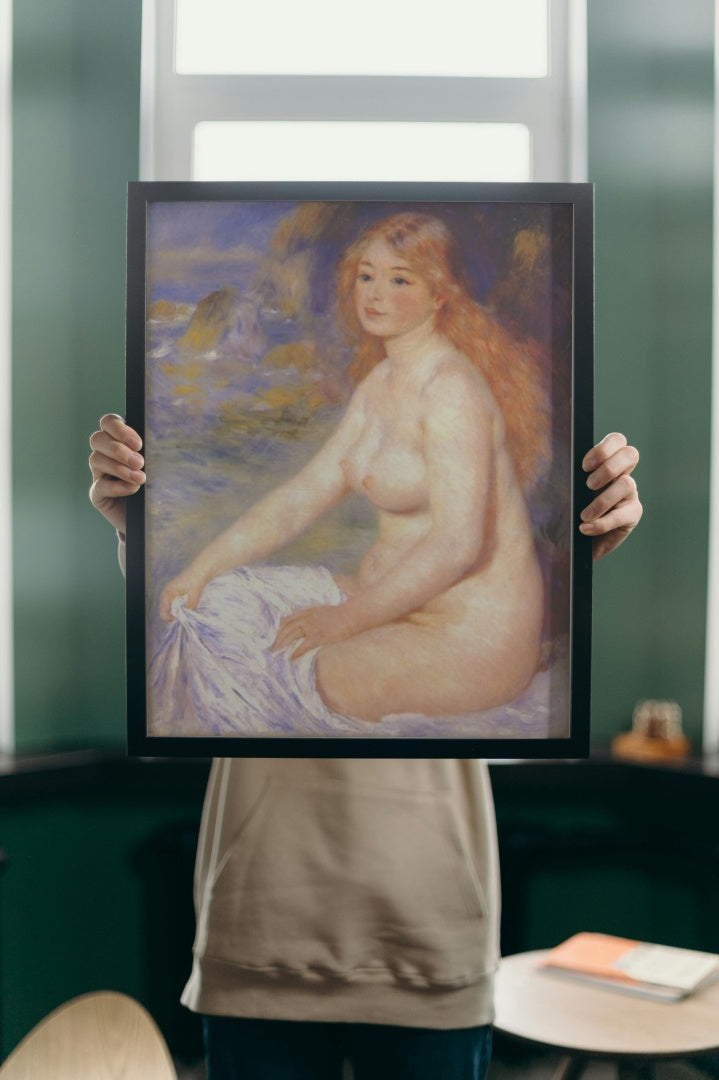 Blonde bather by Pierre-Auguste Renoir Impressionism Art dated 1881