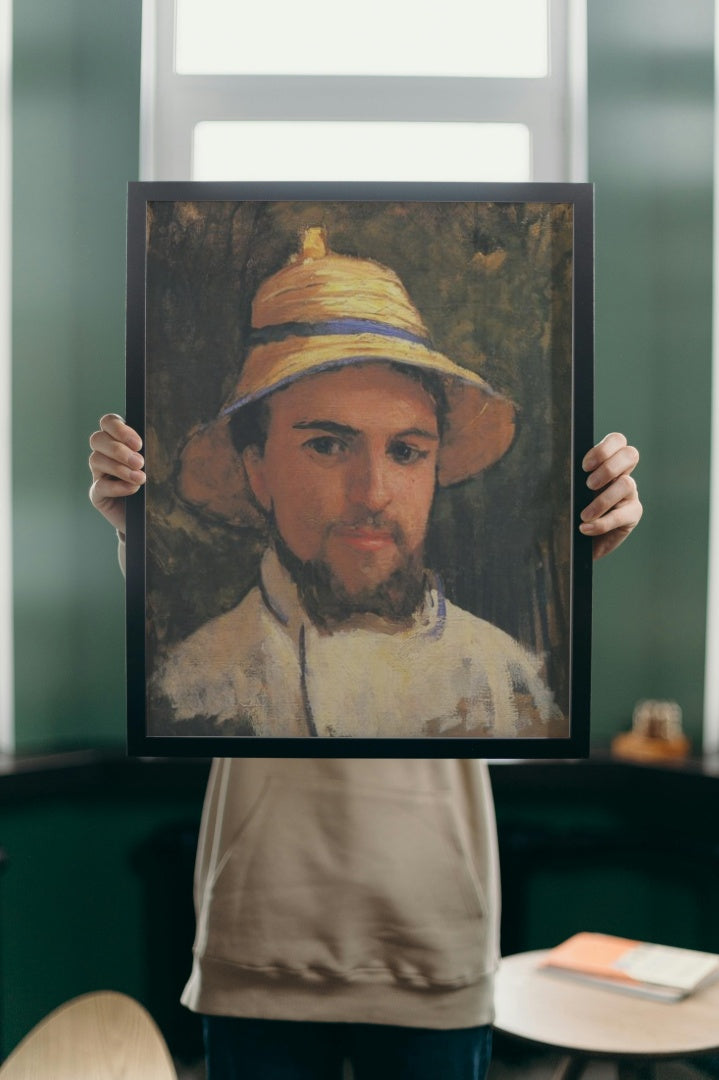 Self-Portrait with Pith Helmet by Gustave Caillebotte Impressionism Art dated 1873