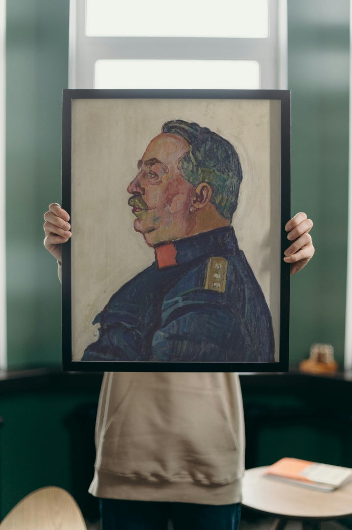 Portrait of General Ulrich Wille by Ferdinand Hodler Art Nouveau (Modern) Art dated 1915