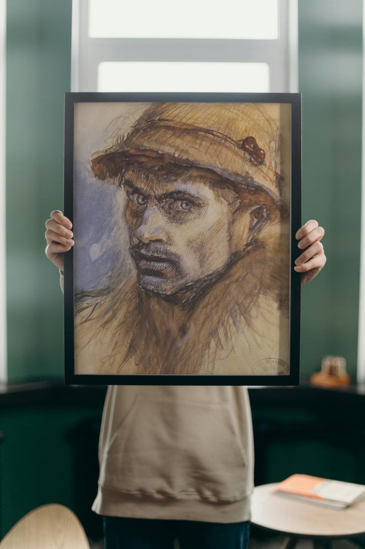 Head of a Tramp by Laszlo Mednyanszky Realism Art