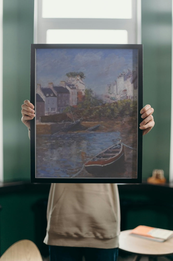 Low tide, Roundstone by Tom Scott Impressionism Art