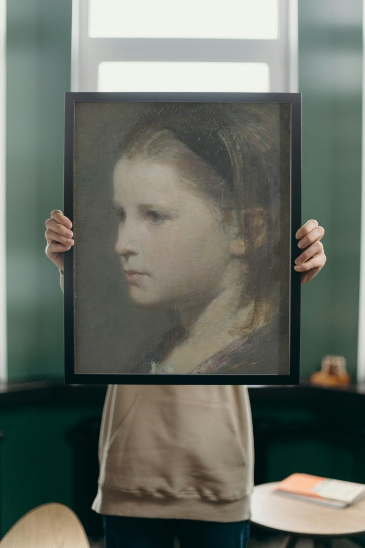 Head of a Young Girl by Henri Fantin-Latour Realism Art dated 1870