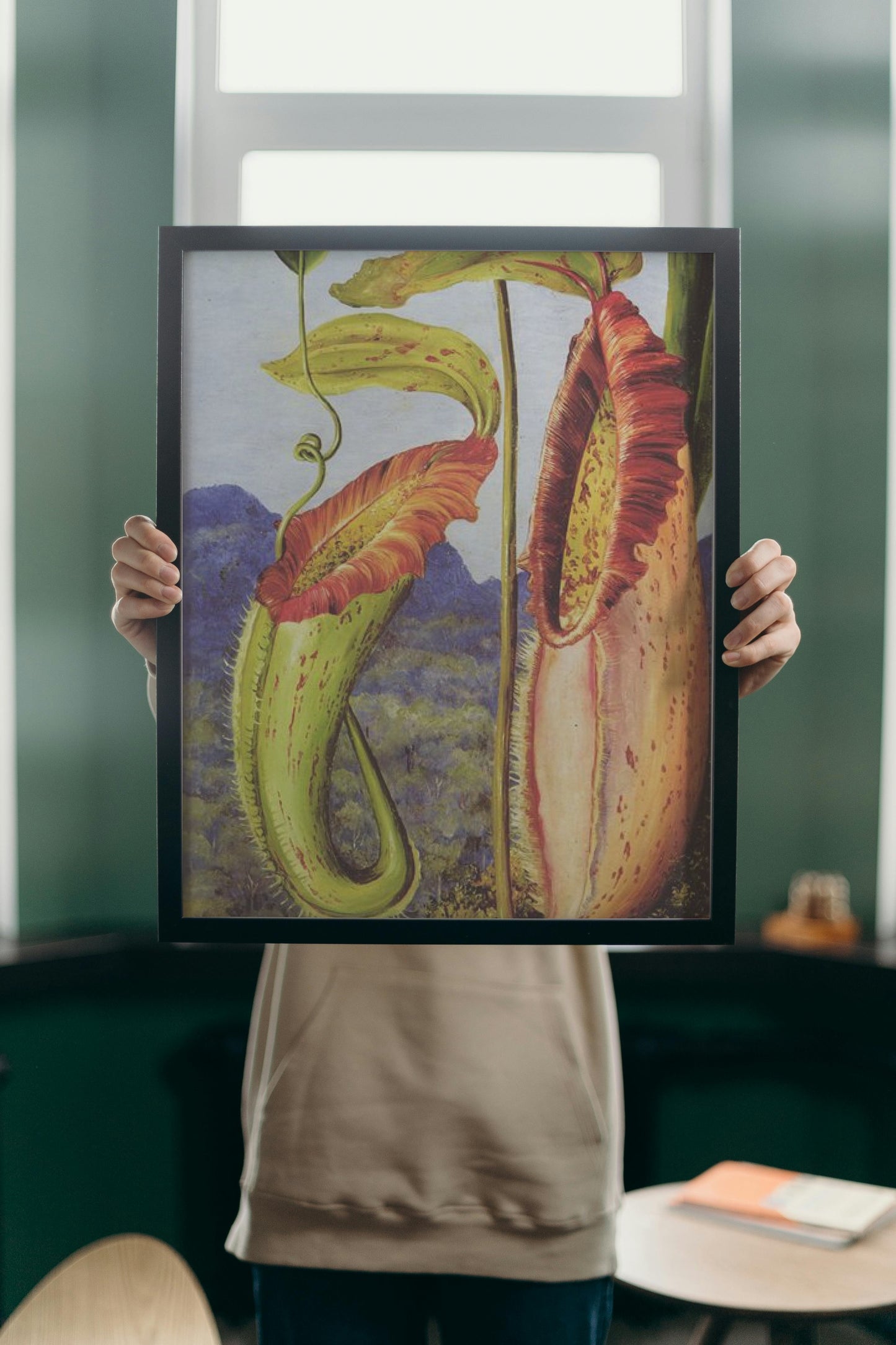 Nepenthes northiana by Marianne North Naturalism Art dated 1876