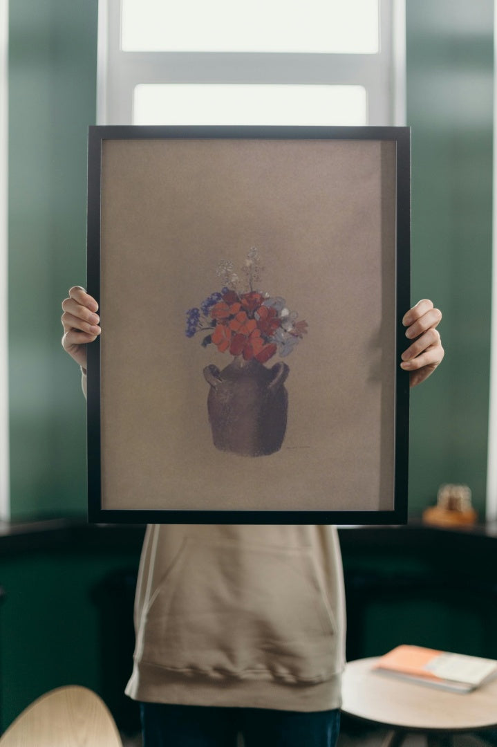 Flowers in a Vase by Odilon Redon Realism Art dated 1909