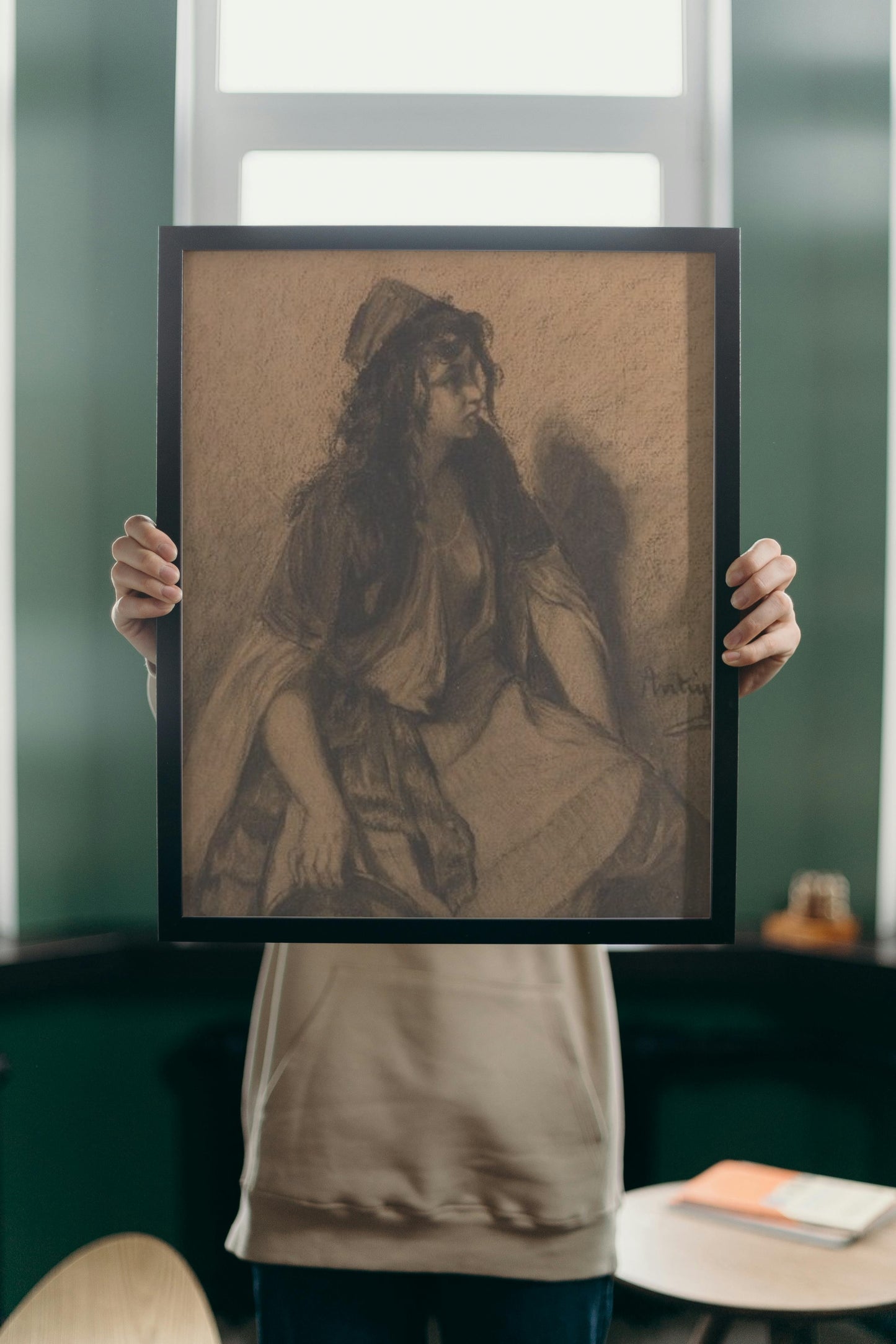 Gypsy with tambourine by Alexandre Antigna Naturalism Art