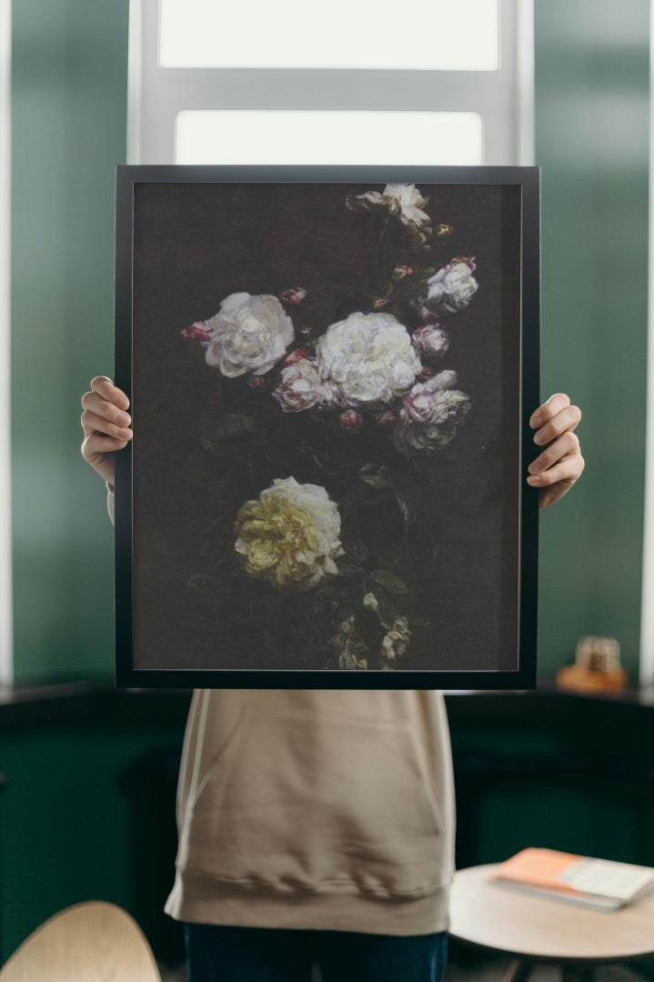 White Roses by Henri Fantin-Latour Realism Art