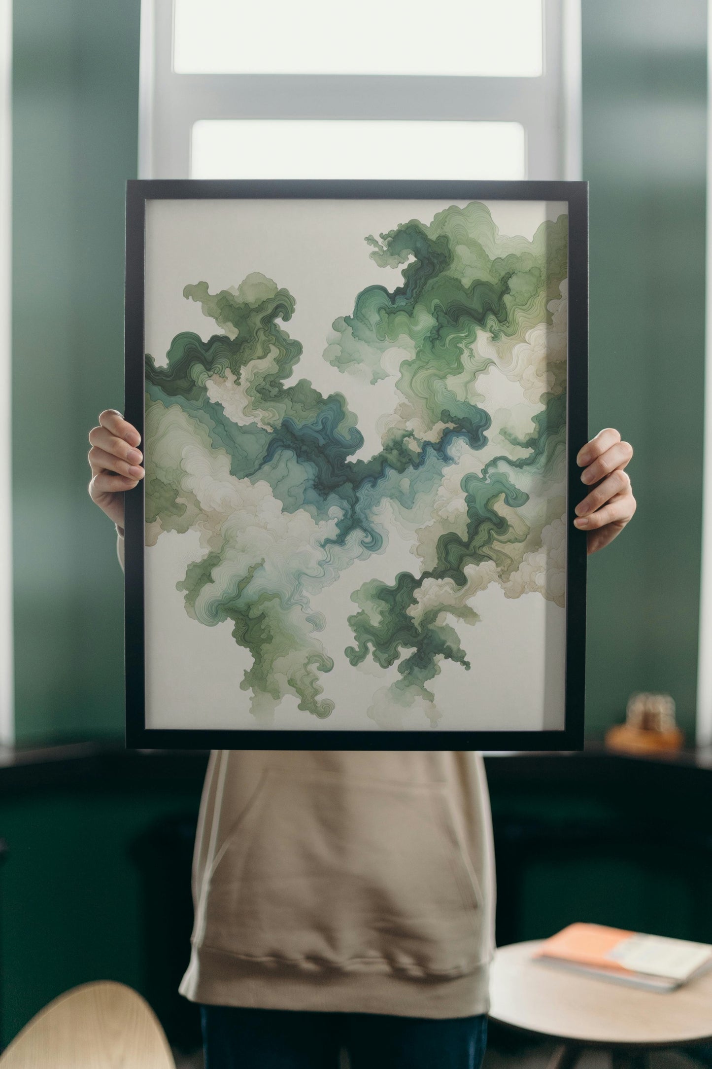 Verdant Astra-Zephyrus Japanese Watercolor Art