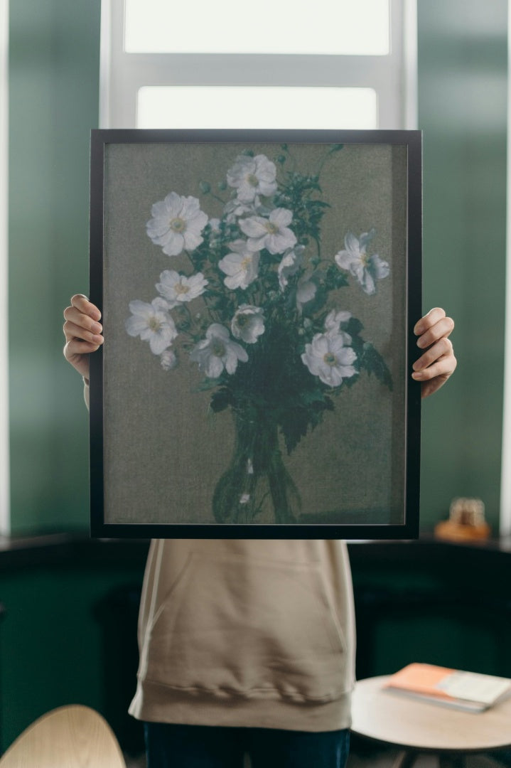 Japanese Anemones by Henri Fantin-Latour Realism Art dated 1884