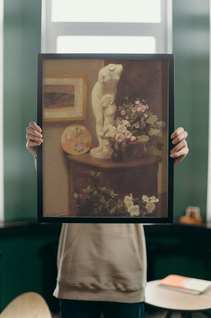 Still Life with Torso and Flowers by Henri Fantin-Latour Realism Art dated 1874