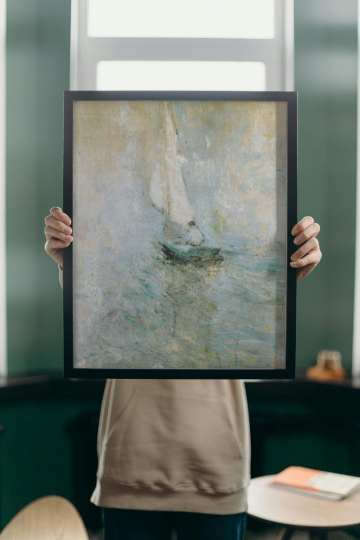 Sailing in the Mist by John Henry Twachtman Impressionism Art dated 1895