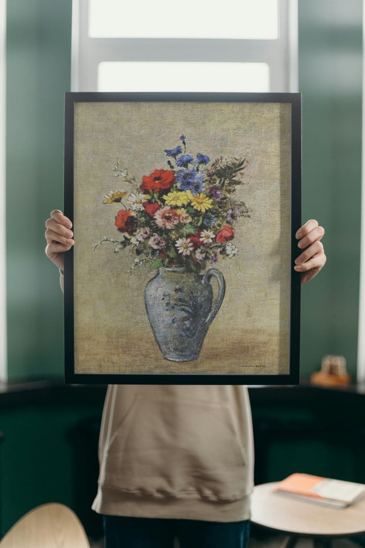 Flowers in a Vase with one Handle by Odilon Redon Realism Art dated 1905