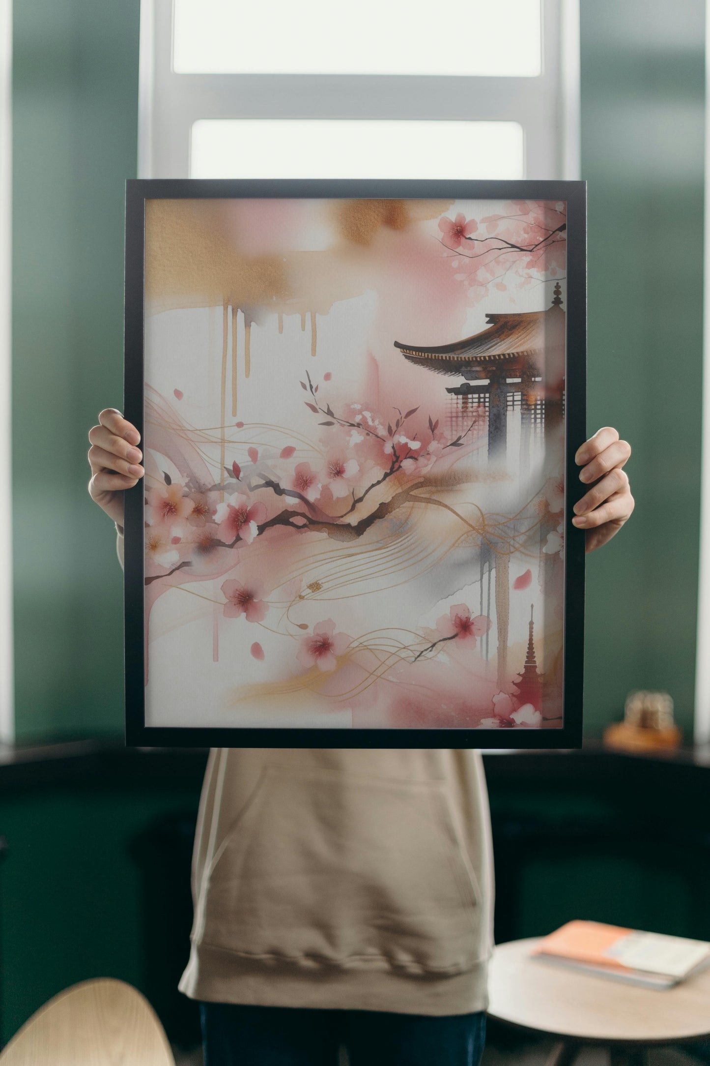 Elysian Sakura: Luminous & Vajramaya Japanese Watercolor Art