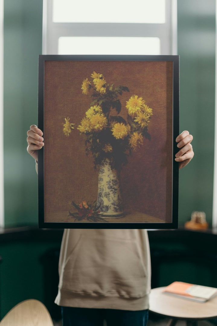 Chrysanthemums by Henri Fantin-Latour Realism Art dated 1879