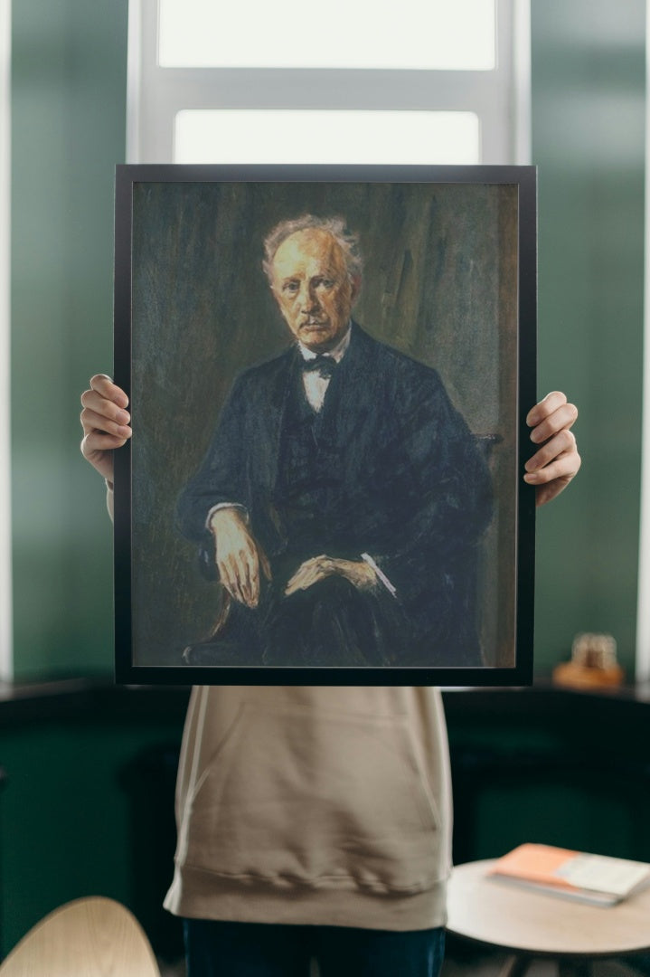 Portrait of Richard Strauss by Max Liebermann Impressionism Art dated 1918