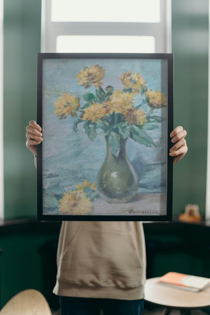 Vase of Chrysanthemums by Louise Abb&#233;ma