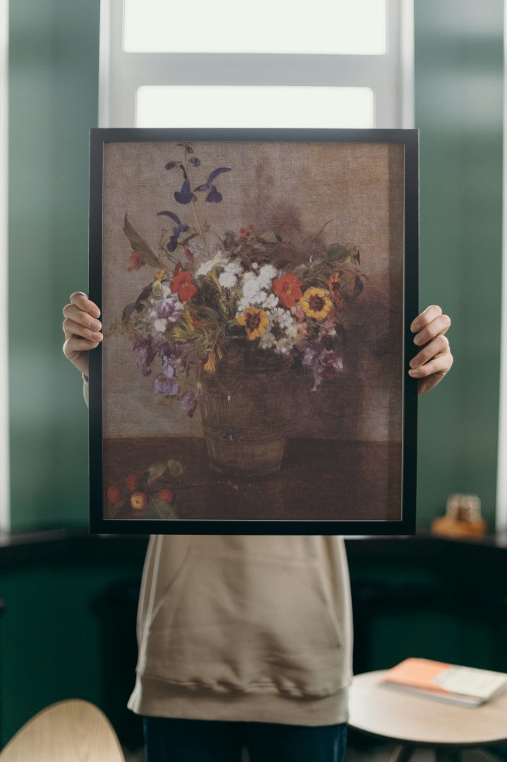 Diverse Flowers by Henri Fantin-Latour Realism Art dated 1864