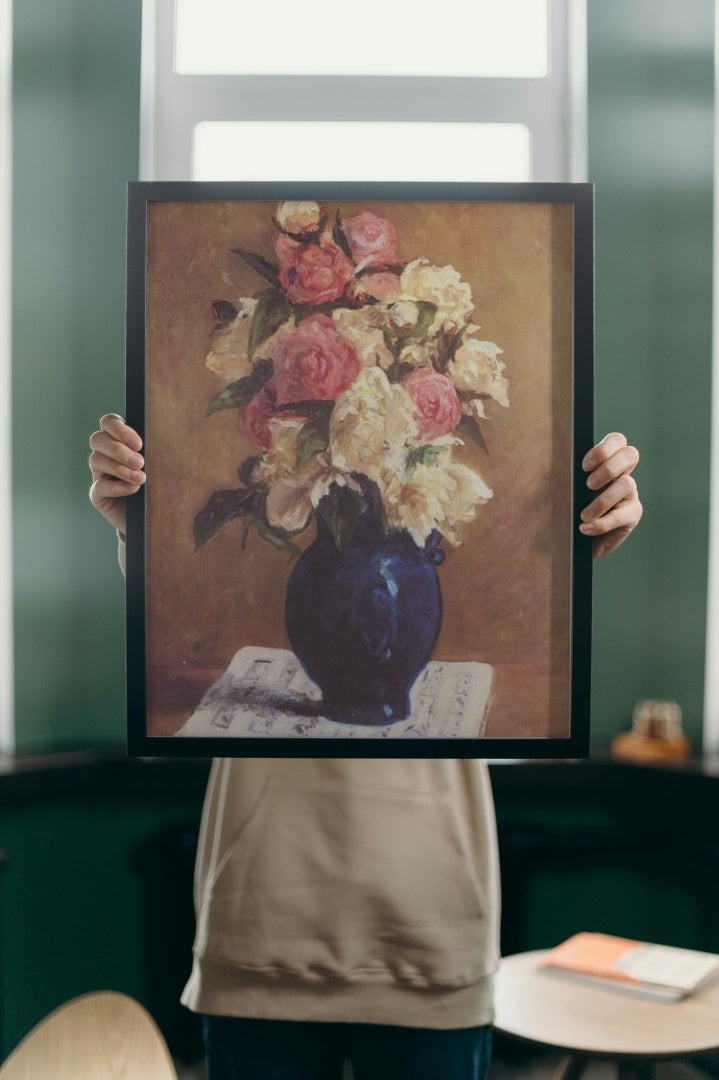 Bouquet of Peonies on a Musical Score by Paul Gauguin Impressionism Art dated 1876