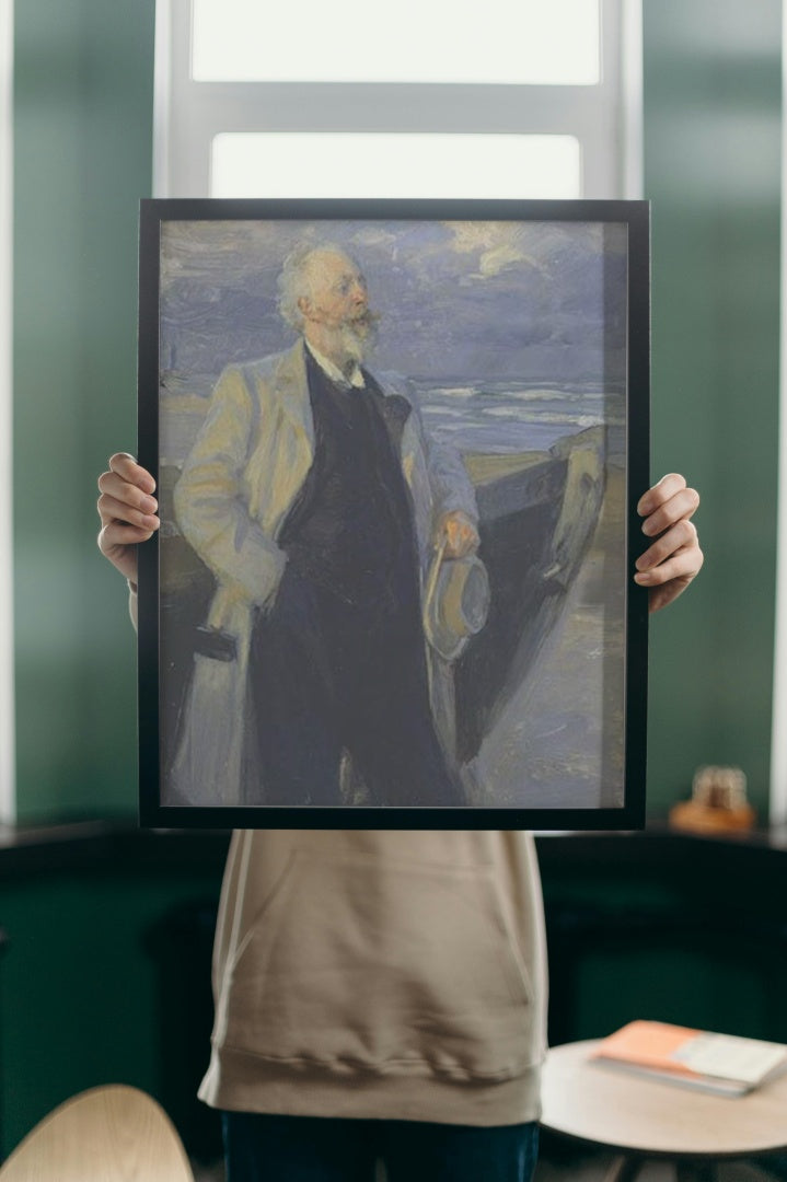 Holger Drachman by Peder Severin Kroyer Impressionism Art dated 1895