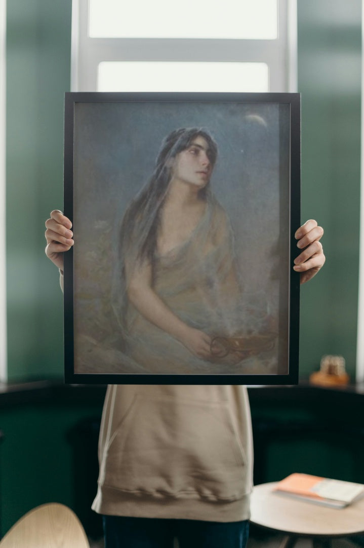 Girl with veil by Joan Brull Art Nouveau (Modern) Art