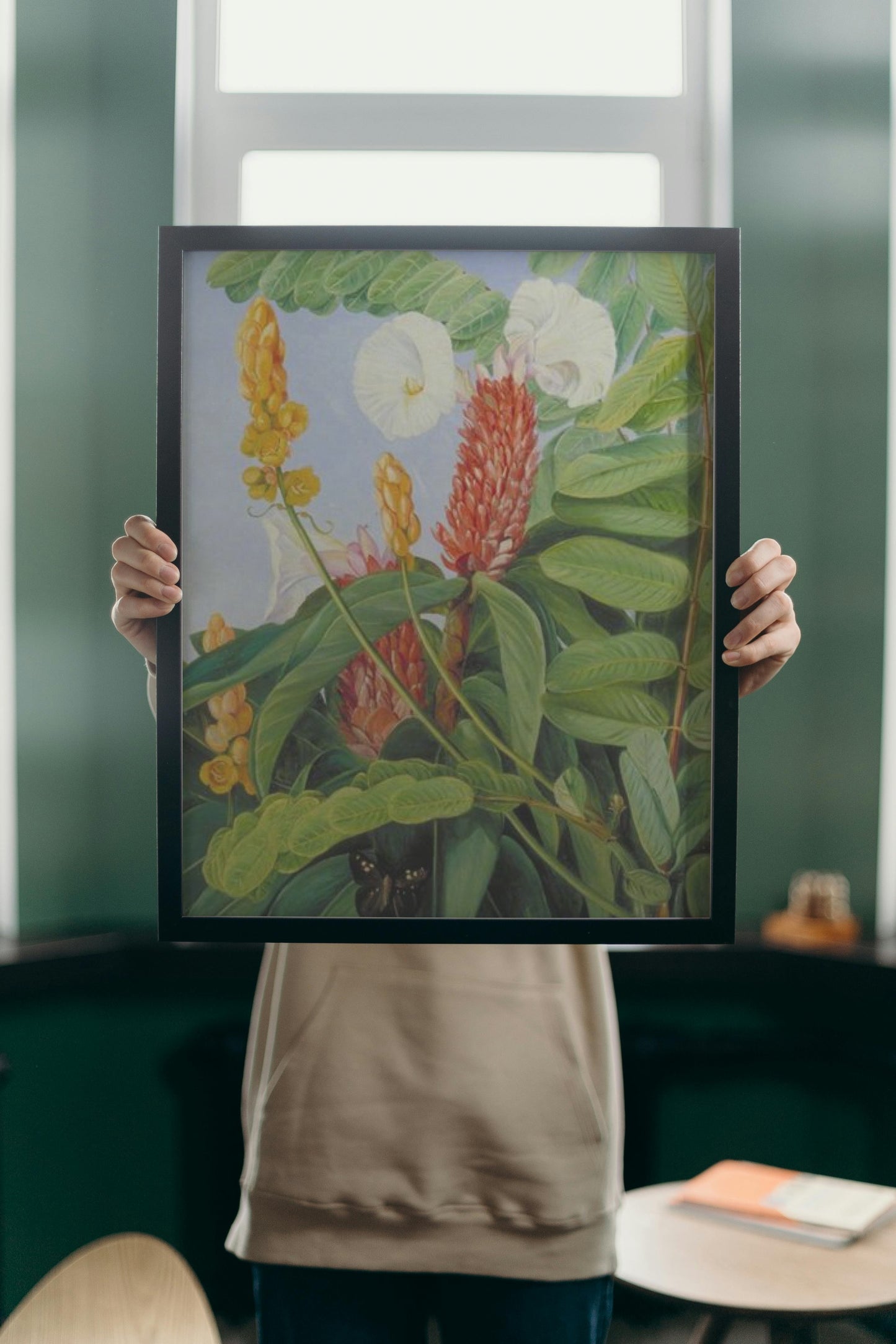 Two Swamp Plants of Java in Flower by Marianne North Naturalism Art dated 1876