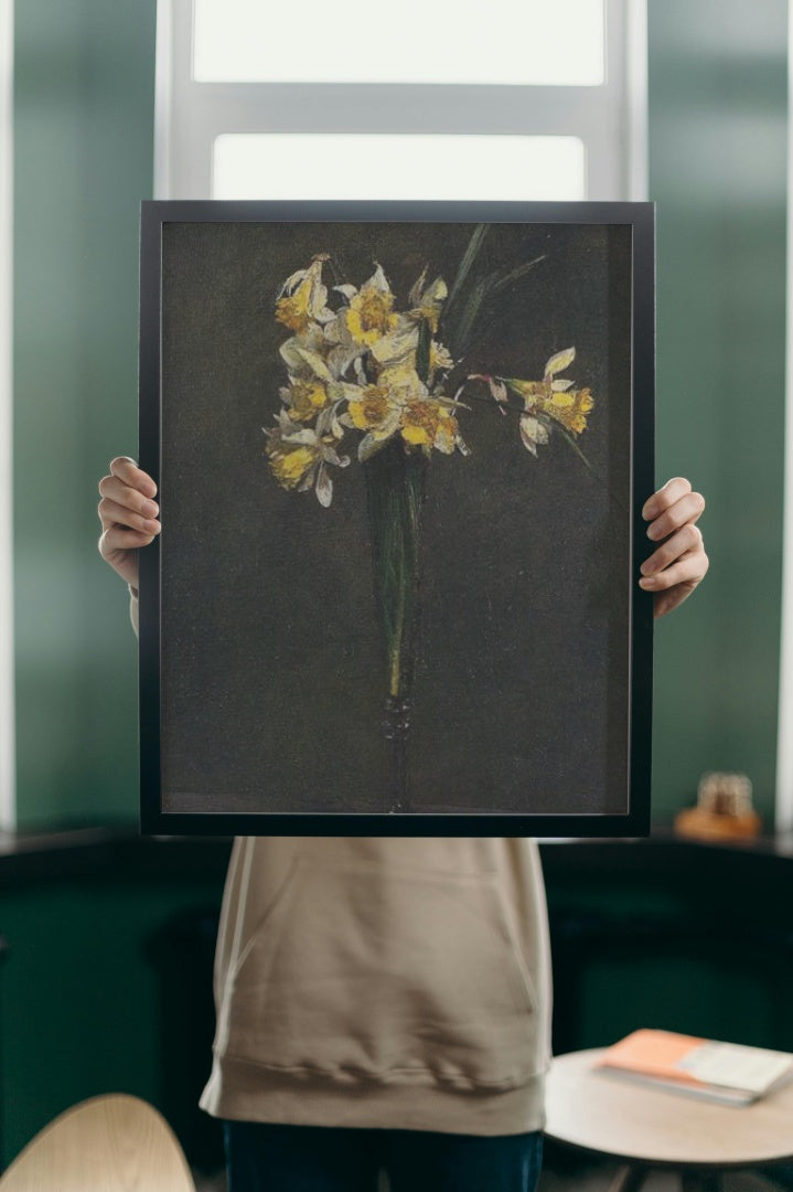 Yellow Flowers (also known as Coucous) by Henri Fantin-Latour Realism Art dated 1873