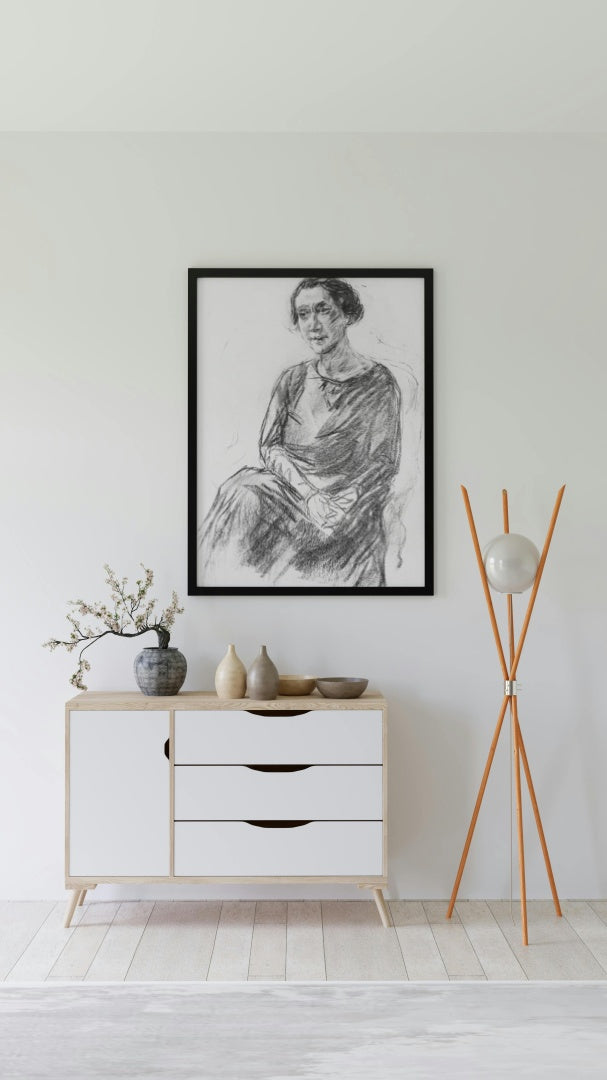 Portrait of Mrs. Irene Triesch by Max Liebermann Impressionism Art