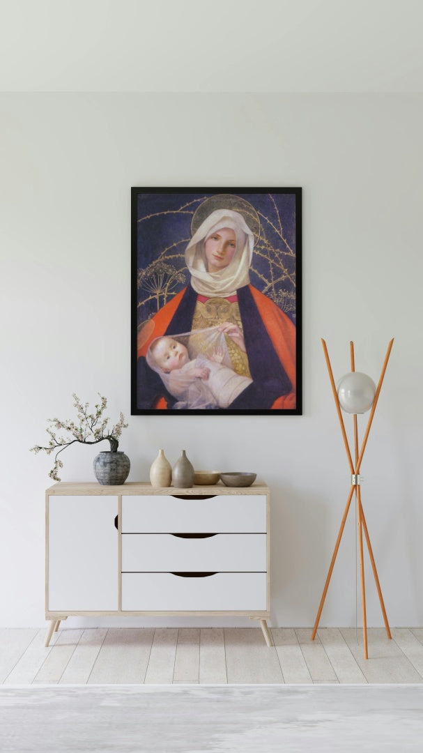 Madonna and Child by Marianne Stokes Art Nouveau (Modern) Art dated 1908