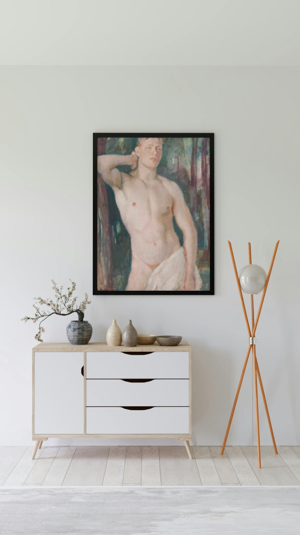 Young Nude Male by Magnus Enckell Symbolism Art dated 1920