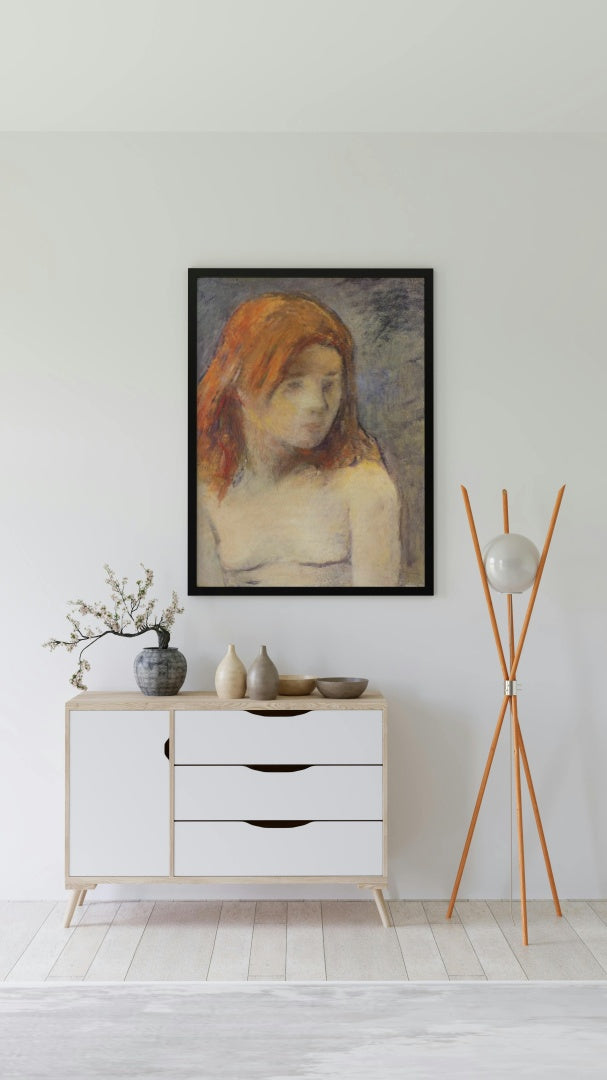 Bust of a nude girl by Paul Gauguin Impressionism Art dated 1884