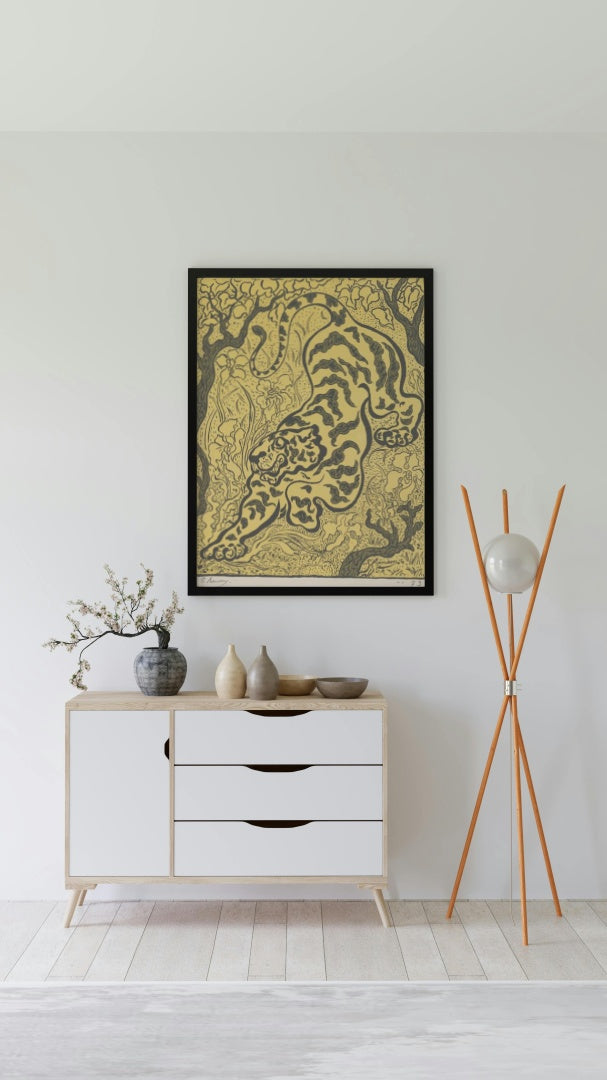 Tiger in the Jungle by Paul Ranson Art Nouveau (Modern) Art