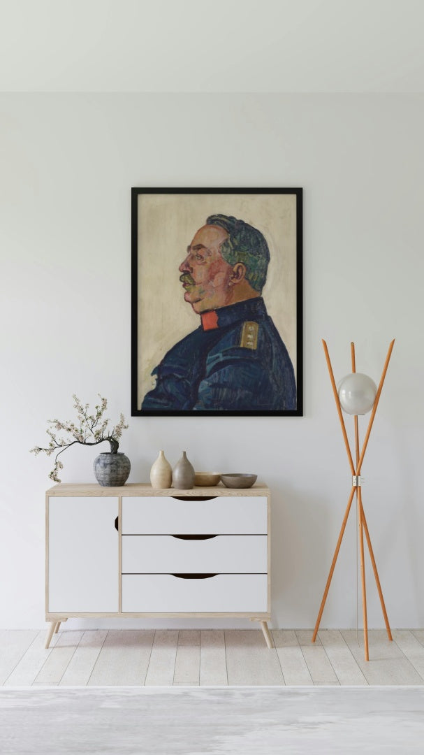 Portrait of General Ulrich Wille by Ferdinand Hodler Art Nouveau (Modern) Art dated 1915