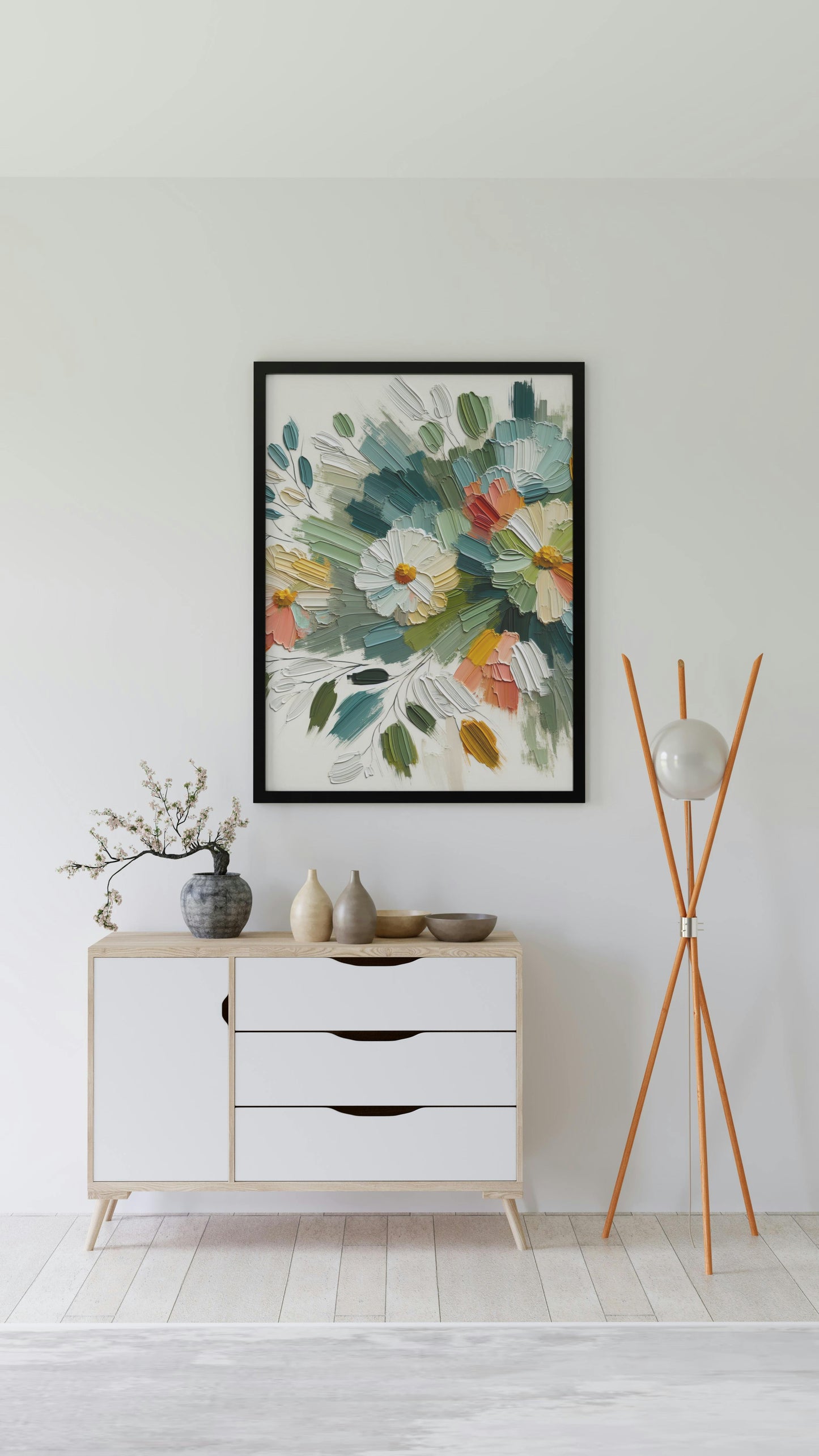 Vibrant ArogyaVeda Floral Oilpainting Art