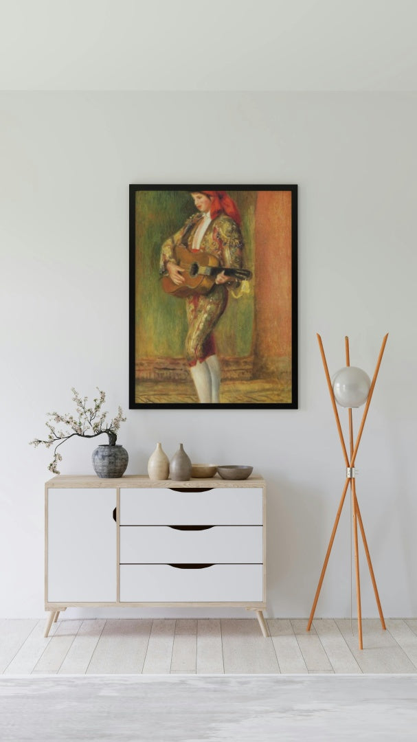 Young Guitarist Standing by Pierre-Auguste Renoir Impressionism Art dated 1897