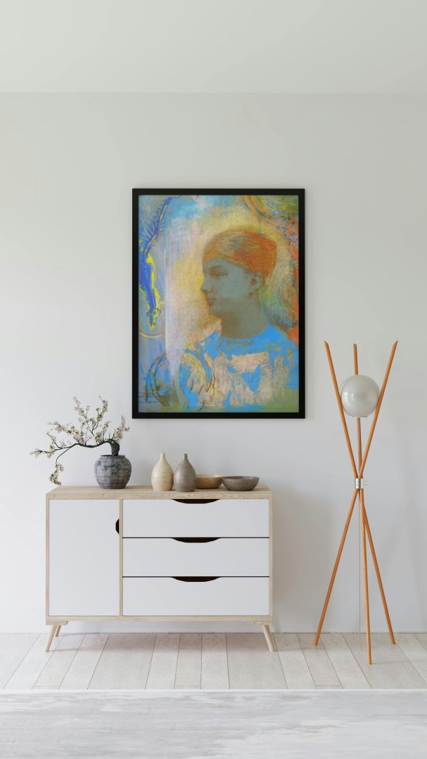 Young Girl Facing Left by Odilon Redon Symbolism Art