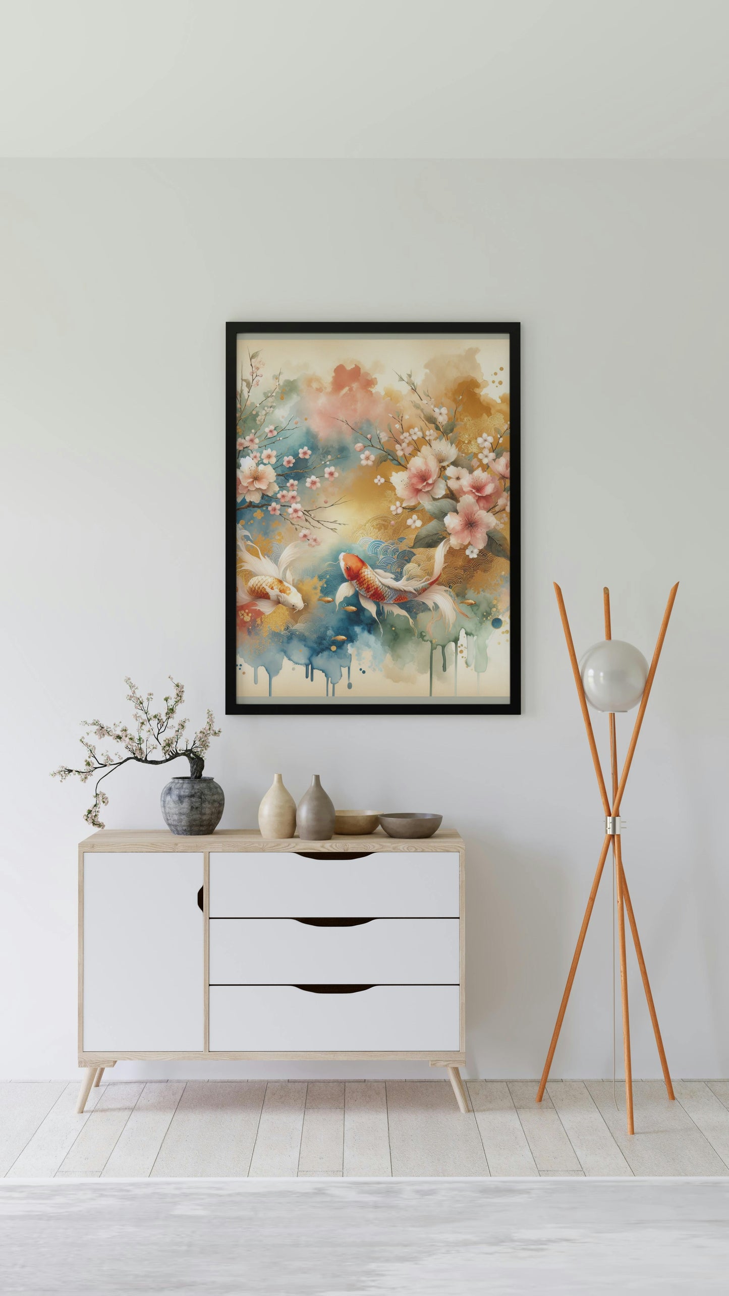 Aureus Nalin Sakura: Golden Serene Japanese Watercolor