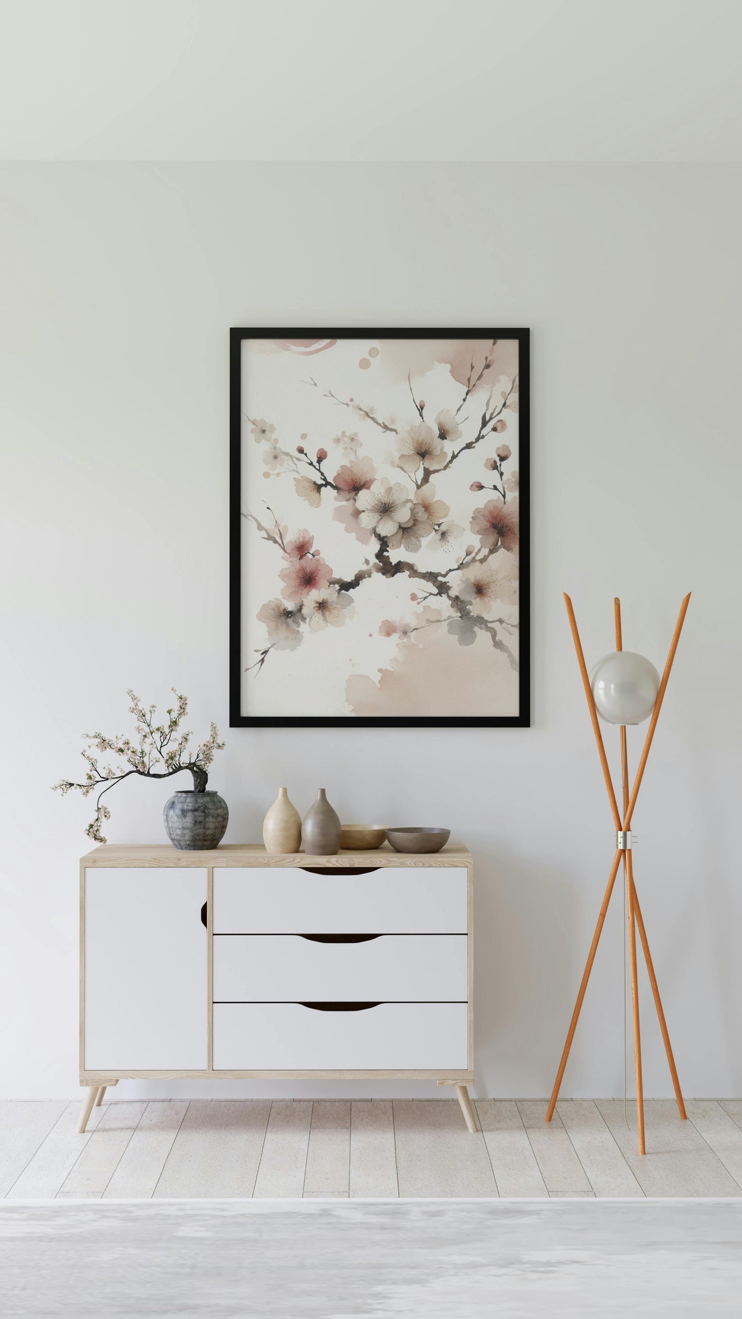 Elysian Ananta Sakura: Ethereal Japanese Watercolor Art