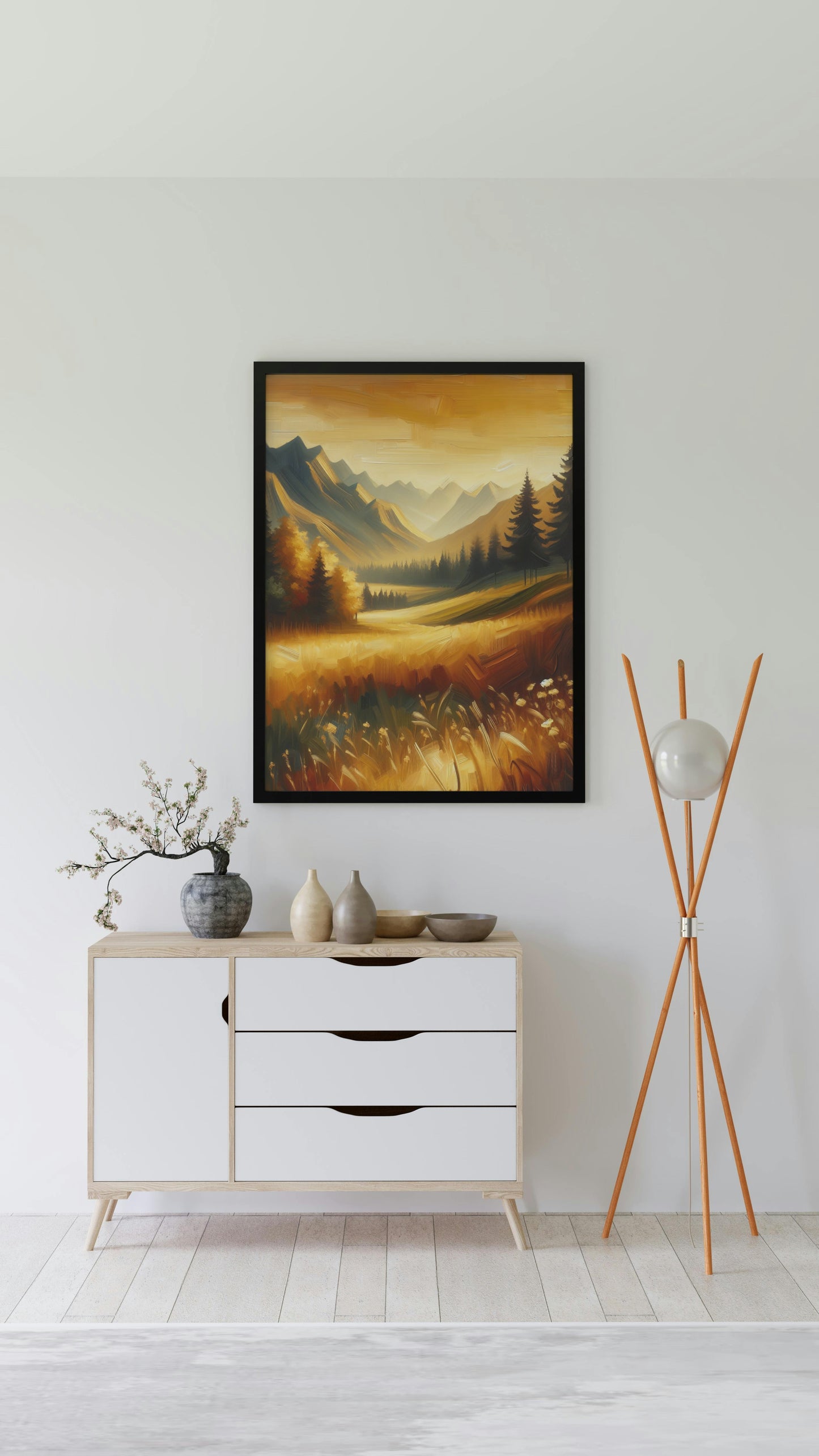 Aurulentus Vistārama - Serene Landscape Oil Painting