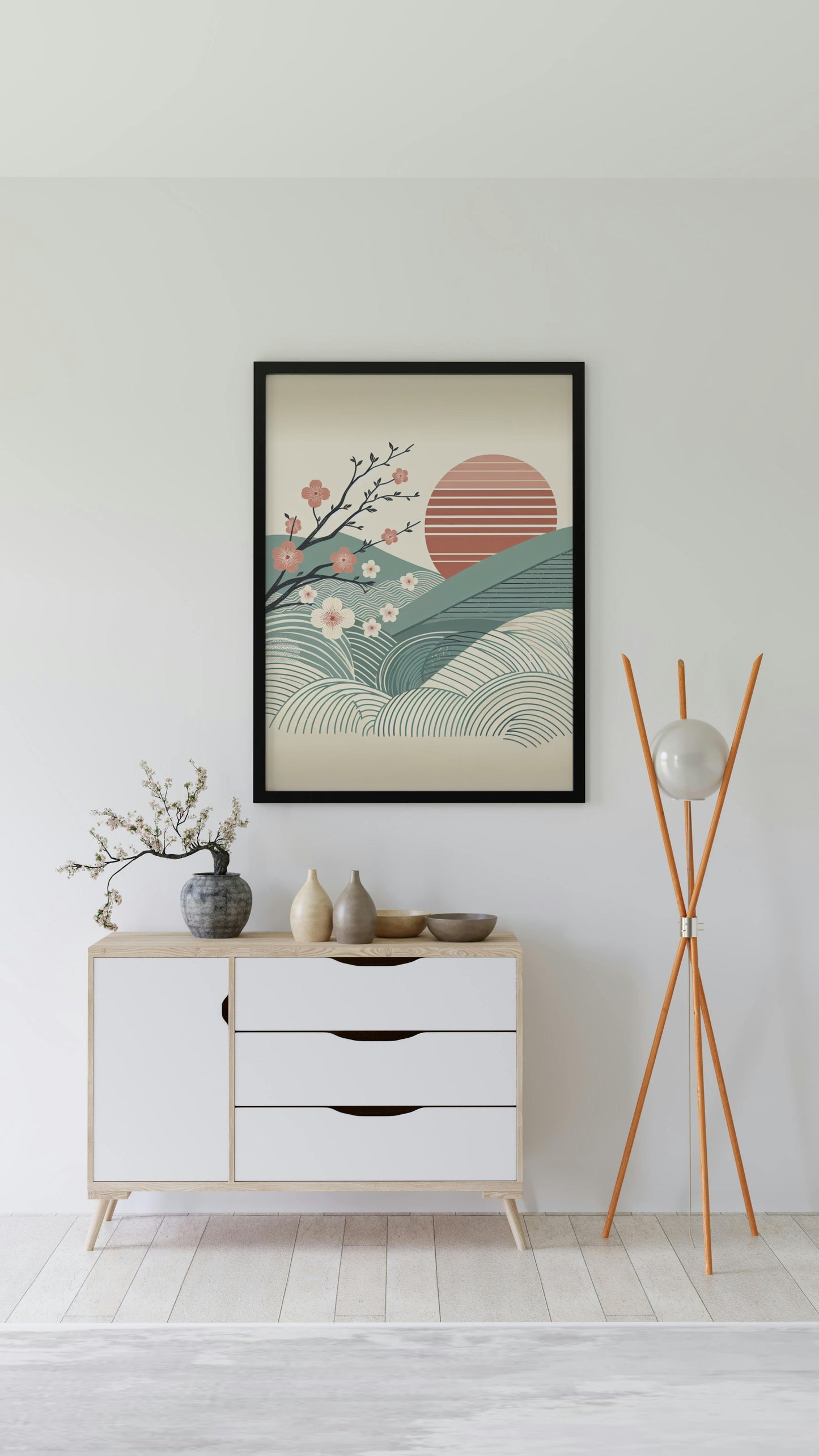 Serenum Blossomus: Radiant Japanese Cherry Blossoms Art