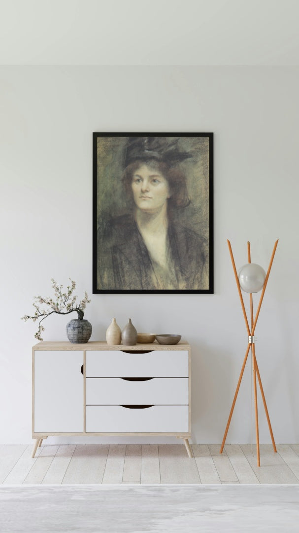 Maude Gonne by Sarah Purser Naturalism Art dated 1898