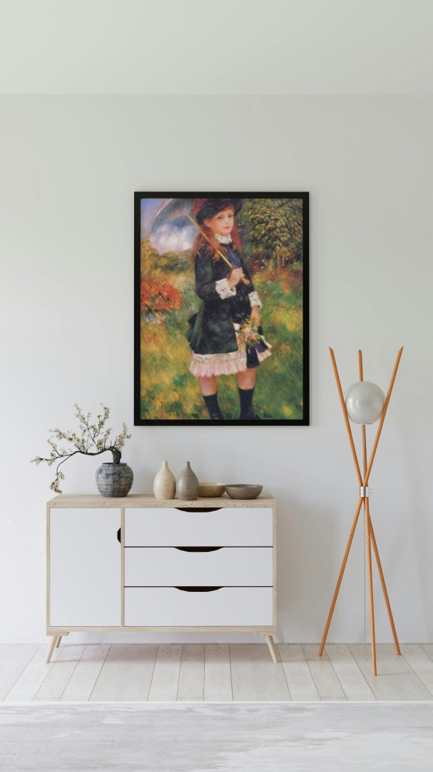 Young Girl with a Parasol (Aline Nun&#232;s) by Pierre-Auguste Renoir Impressionism Art dated 1883