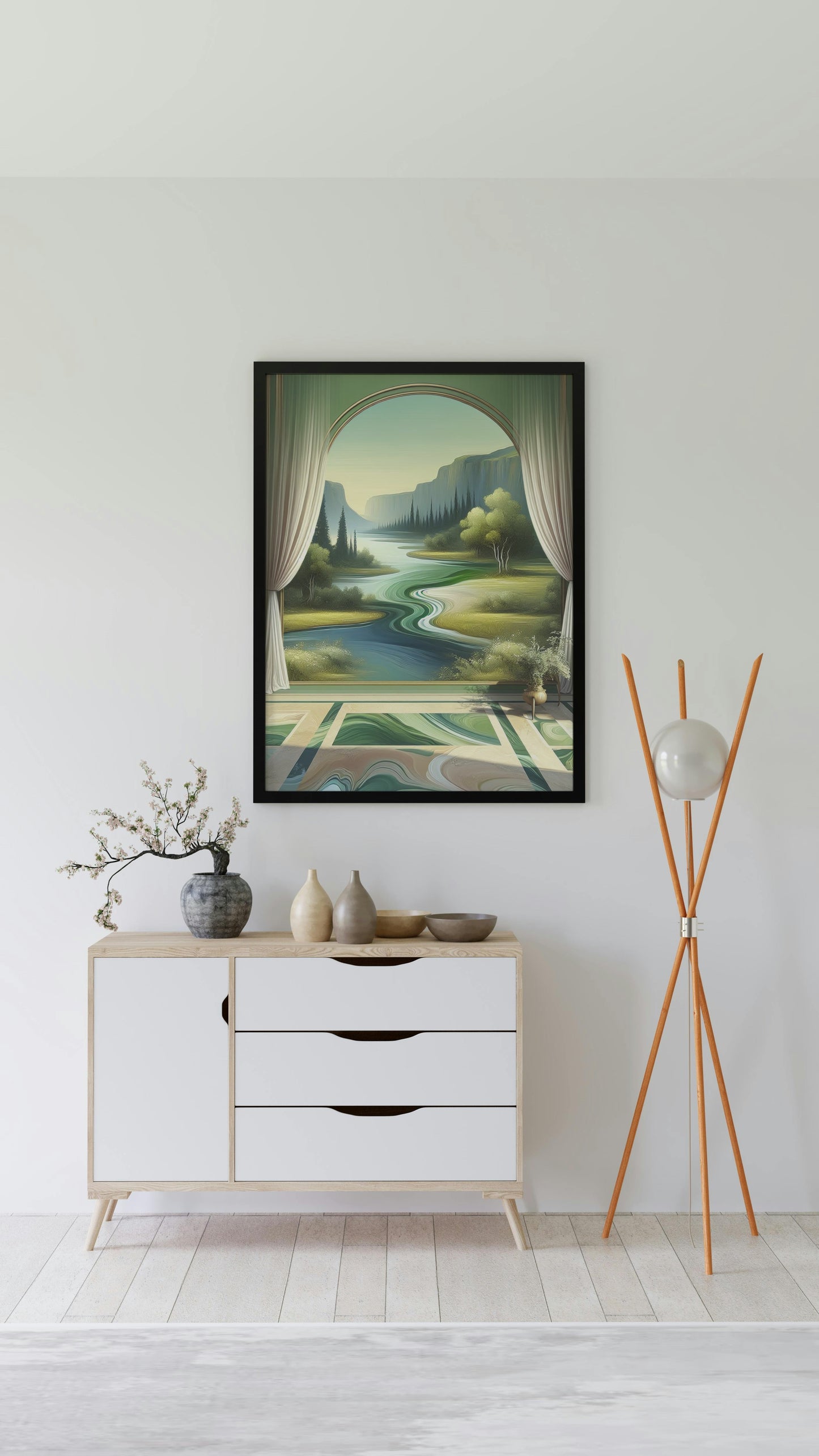 Verdant Prasinus Landscape Oilpainting Art