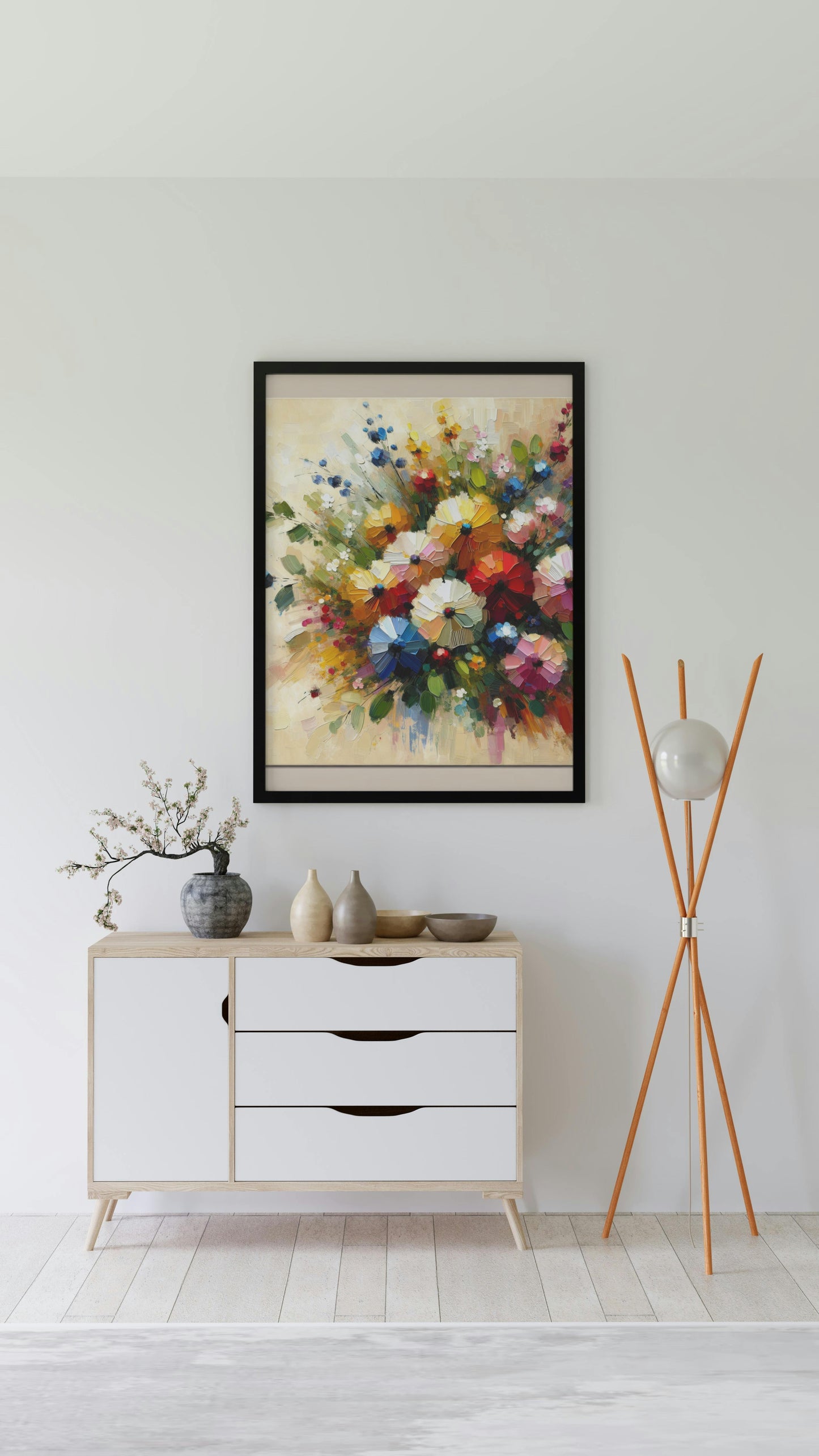 Vividus Floralis Oilpainting Art: Luminous Blossoms