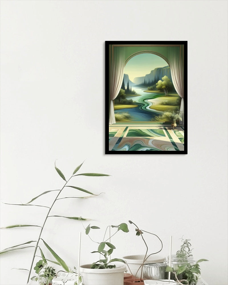 Verdant Prasinus Landscape Oilpainting Art