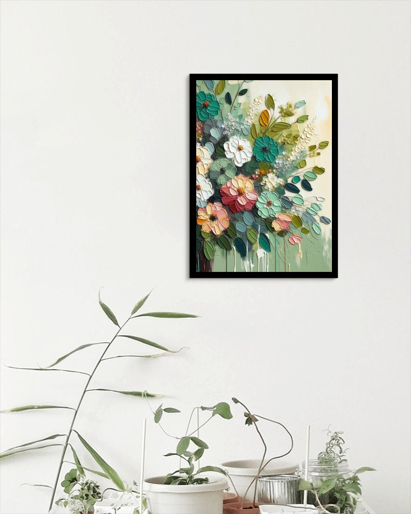 Vibrantus Vedicum Floral Oilpainting Art