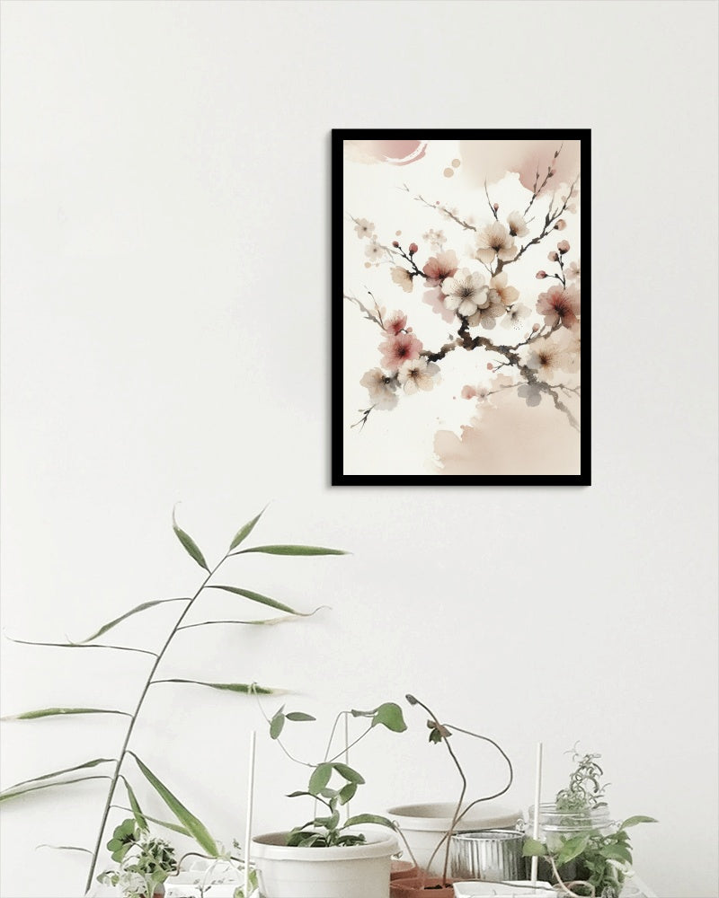 Elysian Ananta Sakura: Ethereal Japanese Watercolor Art