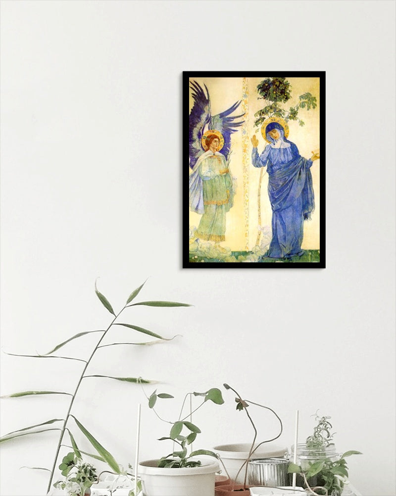 Annunciation by Mikhail Nesterov Art Nouveau (Modern) Art