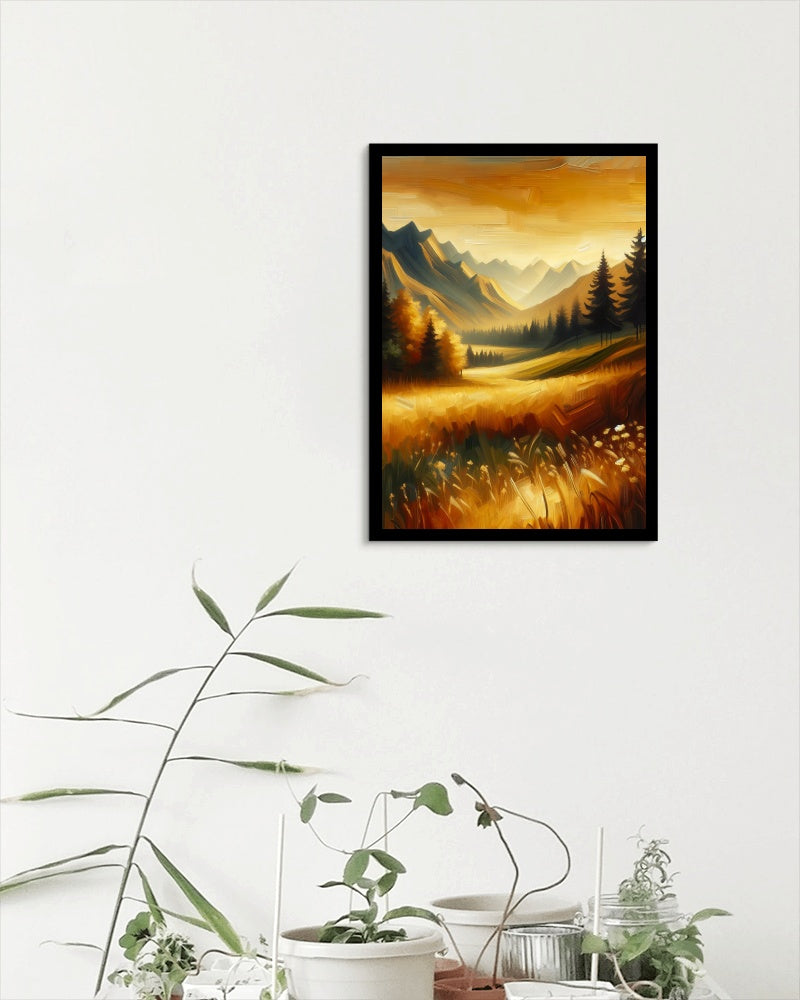 Aurulentus Vistārama - Serene Landscape Oil Painting