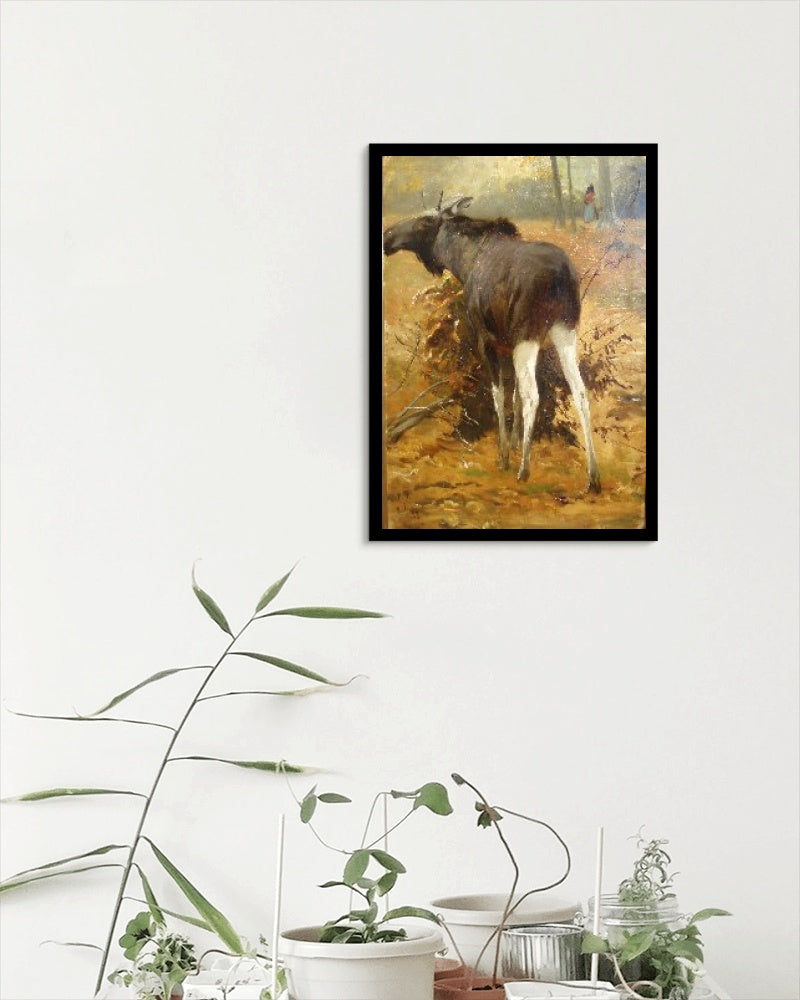 Browsing Moose by Richard Friese Naturalism Art