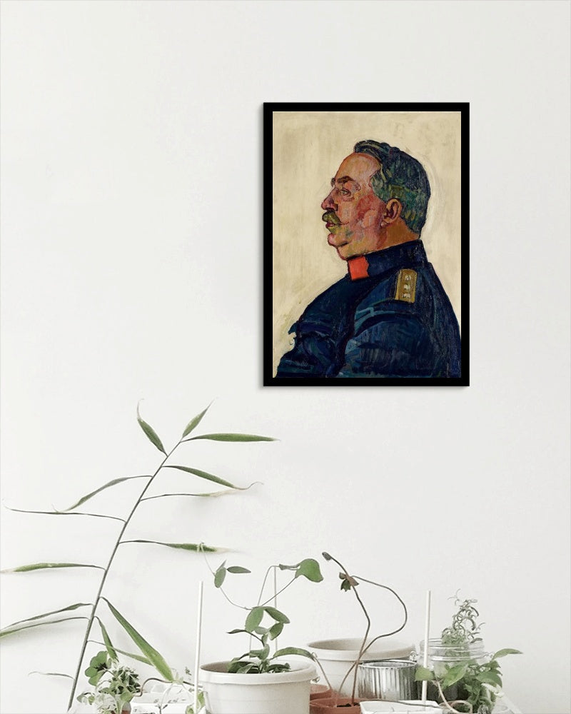 Portrait of General Ulrich Wille by Ferdinand Hodler Art Nouveau (Modern) Art dated 1915